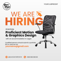 White Professional Job Hiring Instagram Post template