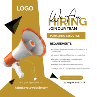 White Professional Job Hiring Instagram Post template