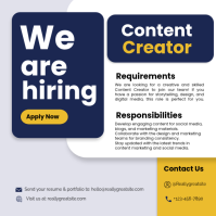 Purple Job Hiring Instagram Ad Template | PosterMyWall