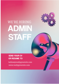 White Professional Job Hiring Post A4 template