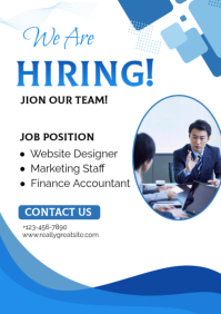 White Job Recruitment A4 Template