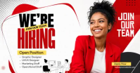 Blanc Job Recruitment Immagine condivisa di Facebook Template