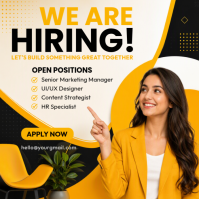 White Job Recruitment Post Instagram Template