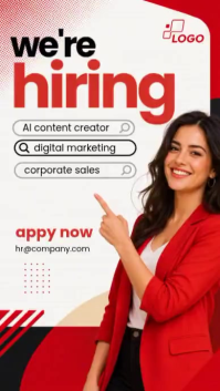 Branco Job Recruitment Reel Instagram Template