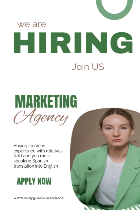 White Professional Job Recruitment Poster Template | PosterMyWall