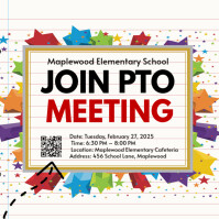 White Professional Join The Pta, We Need You, Pto Flyer Template Ad Qr Code , Parents Meeting Flyer, Instagram-bericht