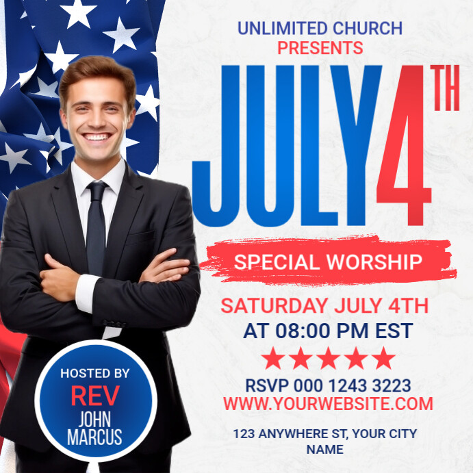 Copy of White Professional July 4th Instagram Post | PosterMyWall