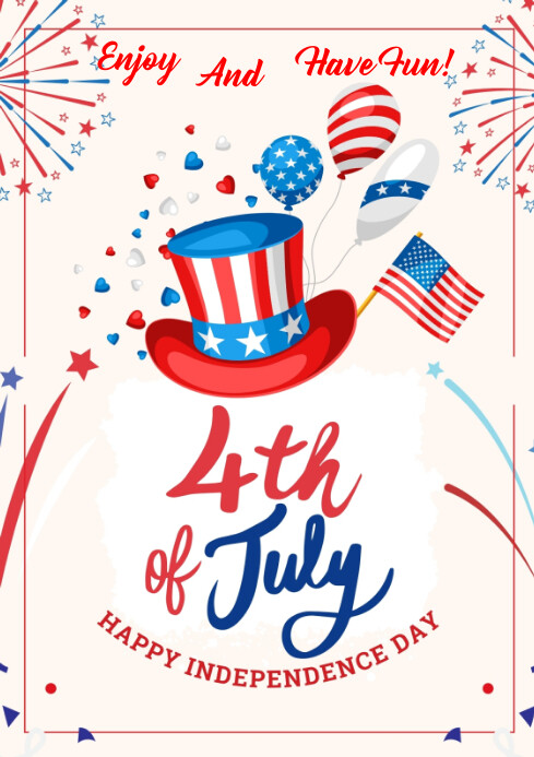 Copy of White Professional July Fourth A4 | PosterMyWall
