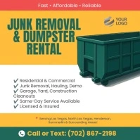 White Professional Junk Removal & Dumpster Rental Instagram Post template