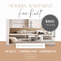 White Apartment Rental Message Instagram Template