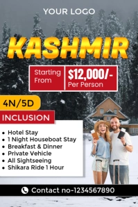 White Professional Kashmir  Poster Póster template