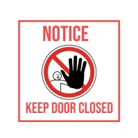White Professional Keep This Door Closed Sign template