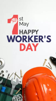 White Professional Labor Day Celebration Instagram Story Instagram-Story template