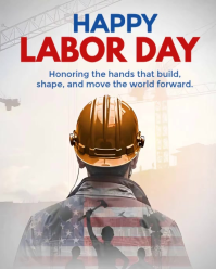 สีขาว Labor Day Celebration Instagram Portrait Template