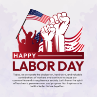 Weiß Labor Day Celebration Квадрат Template