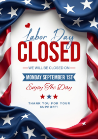 Hvid Labor Day Closure A4 Template