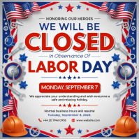 Wit Labor Day Closure Announcement Publicação no Instagram Template