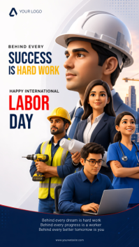 白色 Labor Day Instagram Story Template