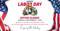 Bianco Labor Day Office Closure Imagen Compartida en Facebook Template