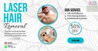 White Professional Laser Hair Removal  Facebook Shared Image template