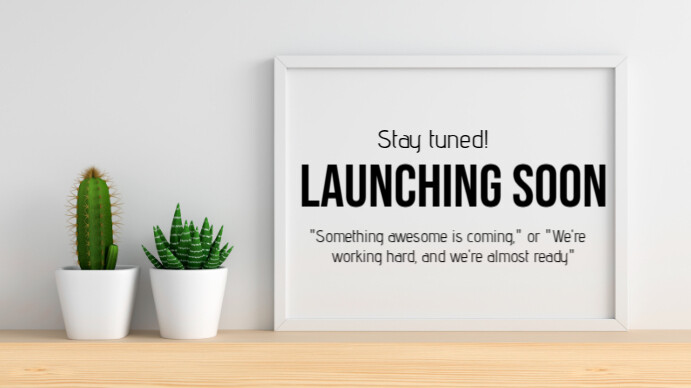 Copia de White Professional Launching Soon Notice Digital Display (16:9 ...