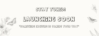 White Professional Launching Soon Notice Facebook Cover Photo template