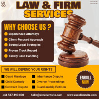 White Professional Law And Firm Services Instagram Post template