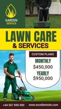 White Professional Lawn & Gardening Services Instagram Reel template