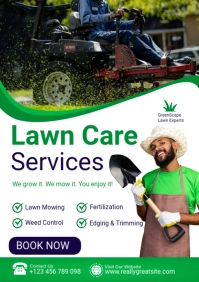 White Professional Lawn Care Services Advertisement Template A2