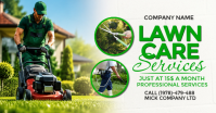 White Professional Lawn Care Services Facebook Shared Image template
