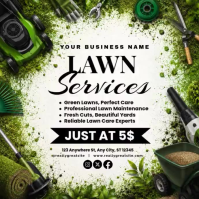 White Professional Lawn Care Services Instagram Post Video template
