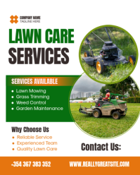 White Professional Lawn Care Services Instagram Portrait template