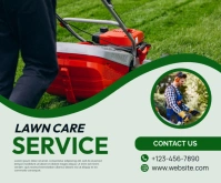 White Professional Lawn Service Medium Rectangle template