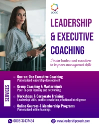 White Professional Leadership executive coaching Instagram Portrait template
