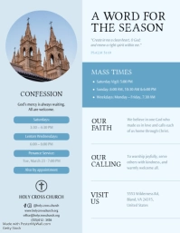 White Professional Lenten Church Newsletter Flyer Template | PosterMyWall