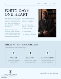White Lenten Church Newsletter Flyer Template - Page 2
