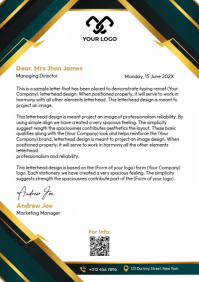 White Professional Letterhead Design A4 template