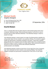 White Professional Letterhead Design A4 template