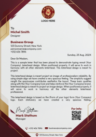 White Letterhead Design A4 Template