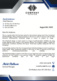 White Professional Letterhead Design A4 template