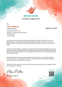 White Professional Letterhead Design A4 template