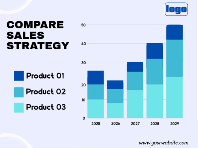 White Professional Line Bar Chart Graph Presentation Presentasi template