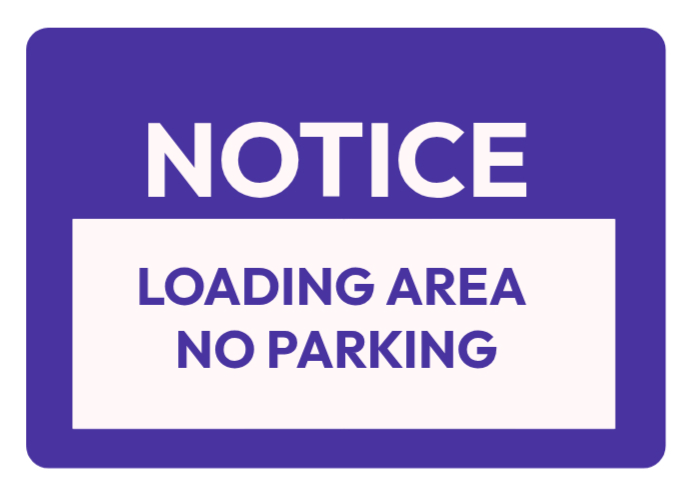 White Professional Loading Area Notice A4 Templat | PosterMyWall
