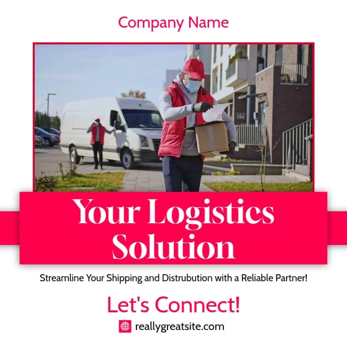 White Professional Logistic  Instagram Post template