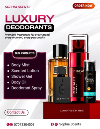Hvid Luxury Deodorants Flyer Template