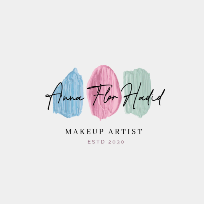 White Professional Makeup Artist Logo Logo Template | PosterMyWall