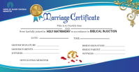 White Professional Marriage Certificate Facebook Shared Image template