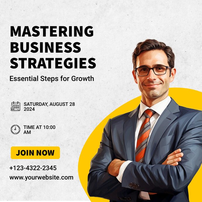 White Professional Mastering Business Strateg Instagram Post template