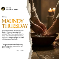 White Professional Maundy Thursday Church Service Instagram Post Video template