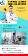 White Professional Medical Center Services Roll Up Banner 3' × 6' template